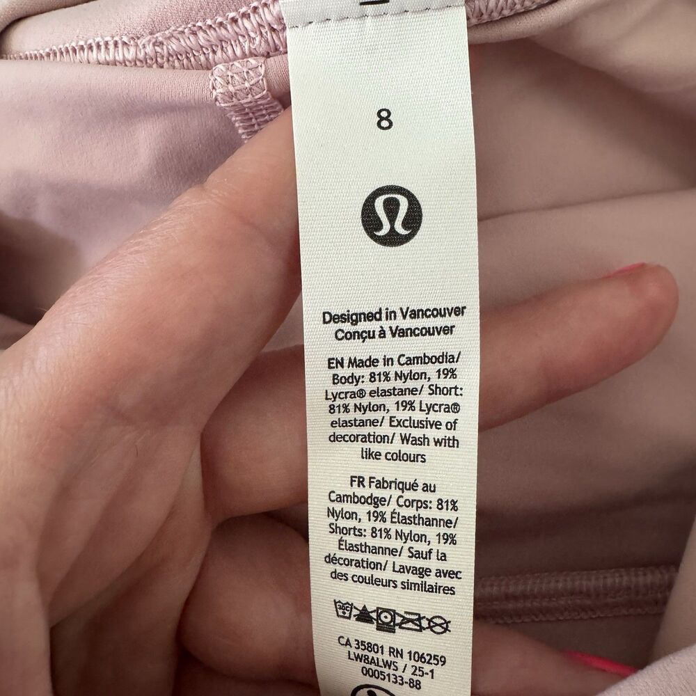 Lululemon Align High Rise Skirt Skort Shorts Women’s Size 8 Pink Haze NWT $78 - Picture 5 of 11